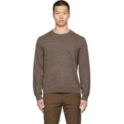 Theory Cashmere Hilles Crewneck Jumper In Tapir Mouline