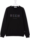 MSGM LOGO-PRINT COTTON SWEATSHIRT,17164888