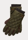 Polo Ralph Lauren Quilted Touch Screen Field Gloves In Olive