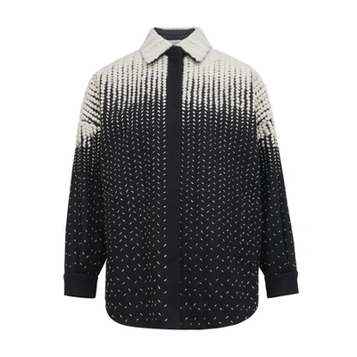 Valentino Degrade Embroidery Shirt Jacket In 0na