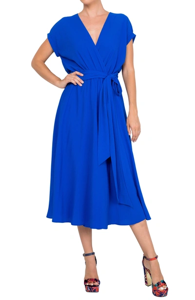 Meghan La Jasmine Midi Dress In Royal