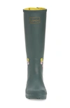 Joules 'welly' Print Rain Boot In Green Floral