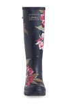 Joules 'welly' Print Rain Boot In Navy Floral