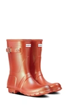 Hunter Original Short Nebula Rain Boot In Alpine Poppy