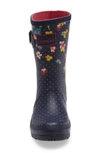 Joules Print Molly Welly Rain Boot In Navblossom