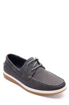 Aston Marc Men's Faux Nubuck Boat Shoes In Grey