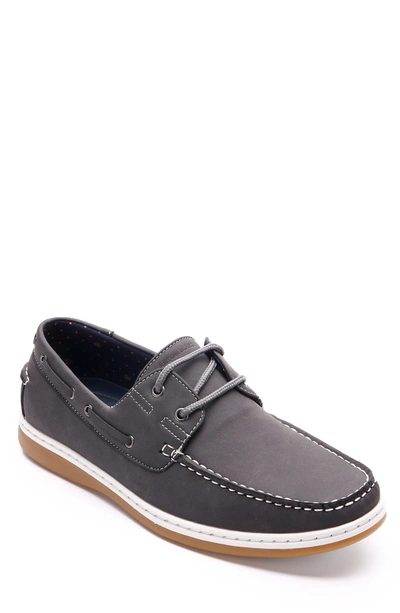 Aston Marc Men's Faux Nubuck Boat Shoes In Gray