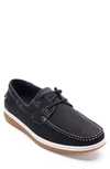 Aston Marc Men's Faux Nubuck Boat Shoes In Black
