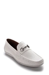 Aston Marc Perforated Bit Loafer In White