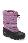 Sorel Kids' Flurry Weather Resistant Snow Boot In Violet Haze