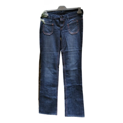 Pre-owned Guess Straight Jeans In Blue