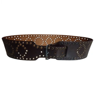 Pre-owned Claude Montana Leather Belt In Brown
