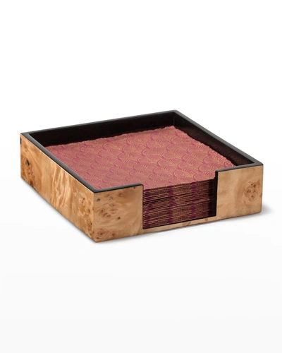 Ladorada Large Wood & Burl Veneer Napkin Holder