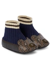 FENDI BABY FF SOCK SLIPPERS,P00597192