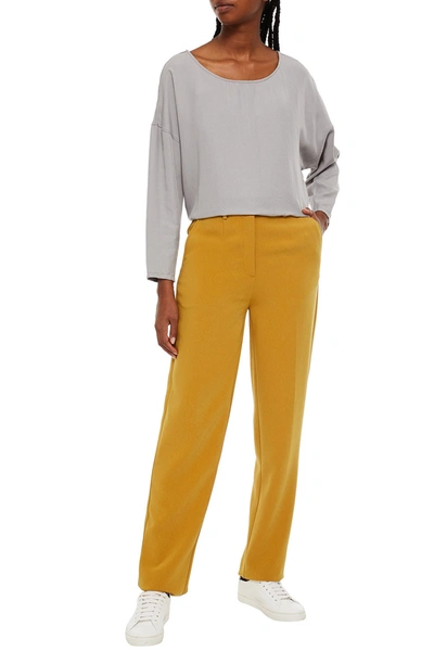 American Vintage Kokomood Crepe Straight-leg Pants In Mustard