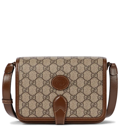 Gucci Gg Retro Small Leather Shoulder Bag In B.eb/brown Sugar