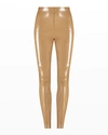 Commando Classic Patent Faux-leather Firming Leggings In Cocoa