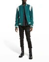 Amiri Mx1 Skinny-fit Panelled Distressed Jeans In Black