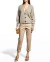 Loulou Studio Tiberine Mélange Wool And Cashmere-blend Cardigan In Black