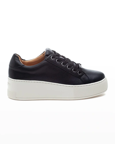 Jslides Maya Nubuck Suede Sneakers In Black Suede