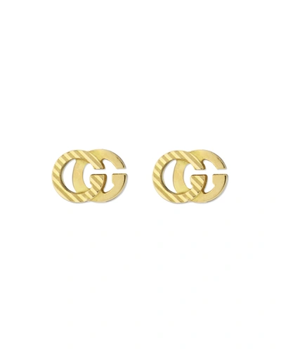 Gucci Gg交扣18k黄金耳环 In Yellow Gold