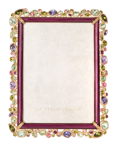 Jay Strongwater Leslie Bejeweled Picture Frame, 5" X 7" In Multi