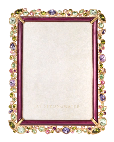 Jay Strongwater Leslie Bejeweled Picture Frame, 5" X 7" In Bouquet