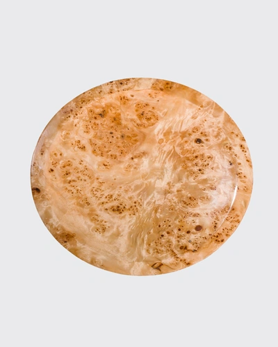 Ladorada Burl Veneer Round Centerpiece