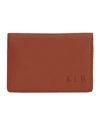 Royce New York Leather Business Card Holder In Tan