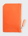 Royce New York Zippered Credit Card Case In Orange