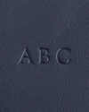 Royce New York Monogrammed Leather Card Holder Wallet In Navy Blue