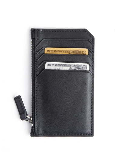 Royce New York Zippered Credit Card Case In Black