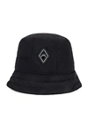 A-cold-wall* Black Essential Bucket Hat In Black