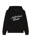 Just Don Authorized Dealer Slogan-print Cotton Hoodie In Black