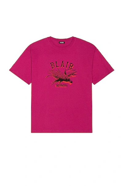 Raf Simons Big Fit T-shirt Blair Nebraska In Fuchsia
