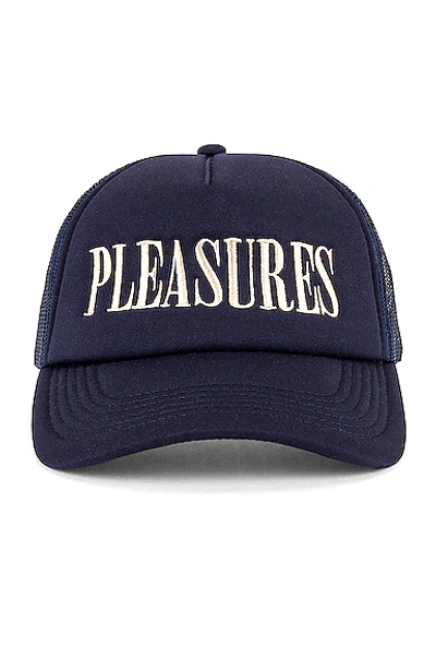 Pleasures Lithium Trucker Hat In Navy
