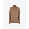 Whistles Womens Roll-neck Cashmere Jumper L In Brown