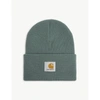 Carhartt Watch Hat Logo-patch Beanie In Eucalyptus