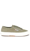 Superga 2750 Cotu Sneaker In Green Safari