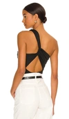 Superdown Bailee One Shoulder Bodysuit In 黑色