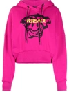 VERSACE MEDUSA SMILE CROPPED HOODIE