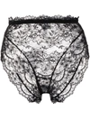 Dolce & Gabbana High-waisted Chantilly-lace Briefs In Black