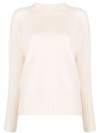 Drumohr Ribbed Lambswool Jumper In White