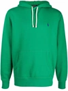 Polo Ralph Lauren Embroidered-logo Pullover Hoodie In Green