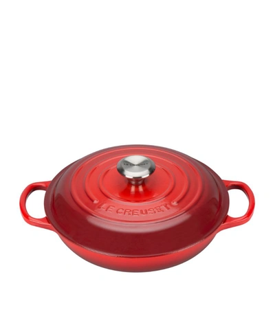 Le Creuset Cast Iron Shallow Round Casserole Dish (26cm) In Red