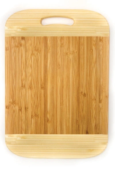 Berghoff International Bamboo Rectangular Handled Two-tone Cutting Board In Brown