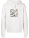 SAINT LAURENT OPTICAL ILLUSION-PRINT RELAXED HOODIE