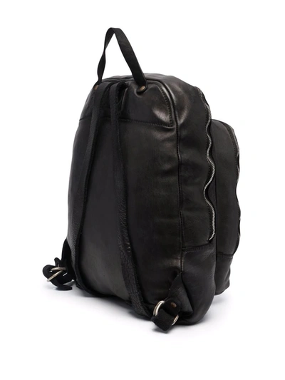 Guidi Black Leather Backpack