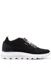 Geox Spherica Knit Sneakers In Black