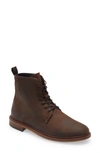 Shoe The Bear Ned Plain Toe Boot In Brown Leather